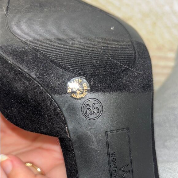 Worthington Black Suede Slingback Heels - Picture 8 of 9